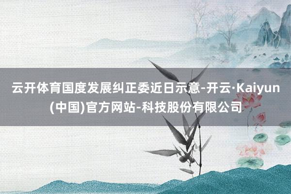 云开体育国度发展纠正委近日示意-开云·Kaiyun(中国)官方网站-科技股份有限公司