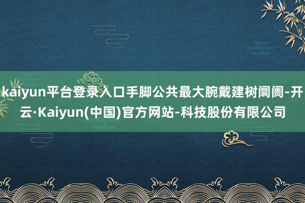 kaiyun平台登录入口手脚公共最大腕戴建树阛阓-开云·Kaiyun(中国)官方网站-科技股份有限公司