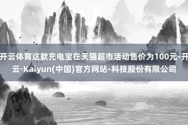 开云体育这款充电宝在天猫超市活动售价为100元-开云·Kaiyun(中国)官方网站-科技股份有限公司