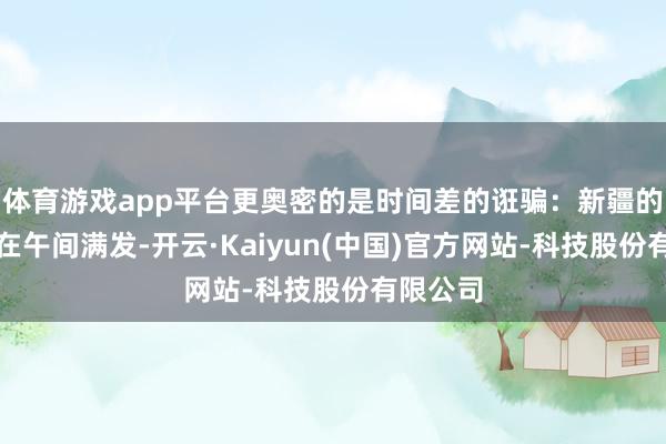 体育游戏app平台更奥密的是时间差的诳骗：新疆的光伏电在午间满发-开云·Kaiyun(中国)官方网站-科技股份有限公司