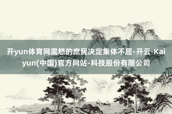 开yun体育网震怒的庶民决定集体不屈-开云·Kaiyun(中国)官方网站-科技股份有限公司