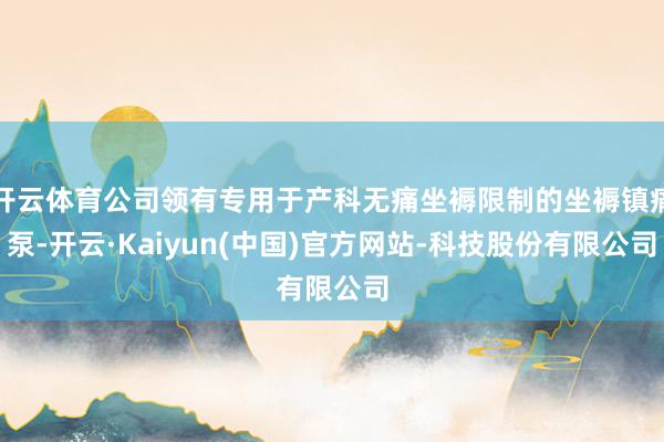 开云体育公司领有专用于产科无痛坐褥限制的坐褥镇痛泵-开云·Kaiyun(中国)官方网站-科技股份有限公司