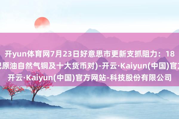 开yun体育网7月23日好意思市更新支抓阻力：18品种支抓阻力(金银铂钯原油自然气铜及十大货币对)-开云·Kaiyun(中国)官方网站-科技股份有限公司